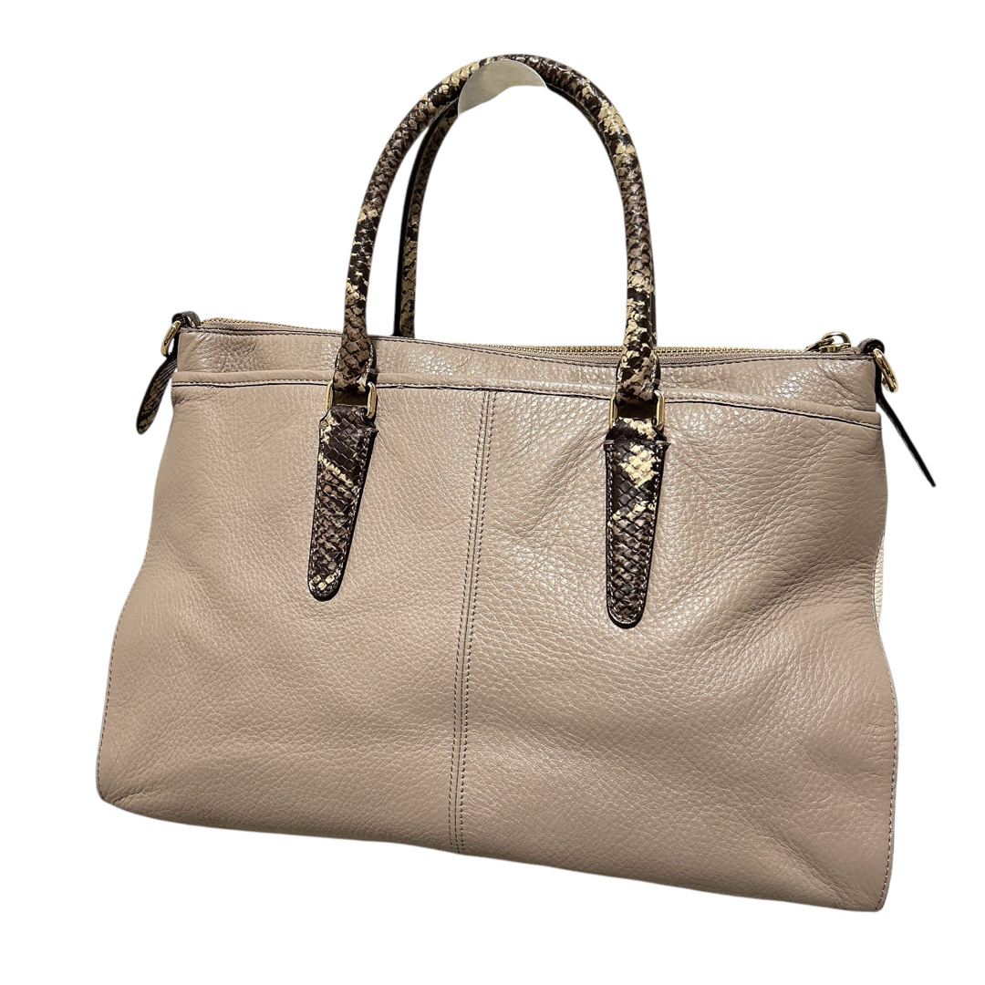 美品COACH コーチレザーブラックパイソン2wayトートバッグ