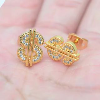 ドルマーク　ピアス　ゴールド　ジュエリー