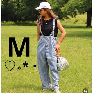 シマムラ(しまむら)の新品　しまむら　NATUMI フィッシャーマンパンツ　ライトブルー　Mサイズ(サロペット/オーバーオール)