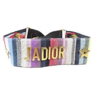 クリスチャンディオール(Christian Dior)の未使用 Christian Dior クリスチャンディオール JADIOR ロゴ金具 キャンバス バッグ用 ショルダーストラップ 刺繍 アクセサリー マルチ レディース 古着 中古 USED(その他)