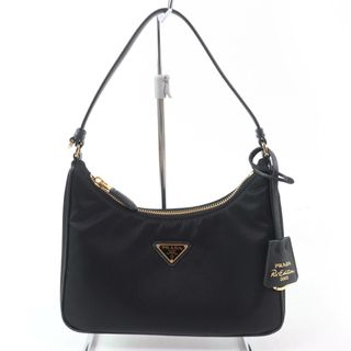 プラダ(PRADA)の未使用品☆PRADA プラダ Re-Edition 2005 Re-Nylon トライアングルロゴ ミニ ナイロン ハンドバッグ ブラック ゴールド金具 保存袋付き レディース(ハンドバッグ)