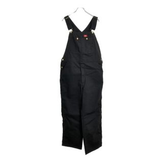 ディッキーズ(Dickies)のDickies ディッキーズ ダック ビブオーバーオール  ワーク ブラック(メンズ W34 L30)中古 古着 U6637(サロペット/オーバーオール)