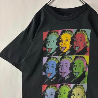 アインシュタイン Tシャツ 相対性理論　ウォーホル　L ブラック　メキシコ製(Tシャツ/カットソー(半袖/袖なし))