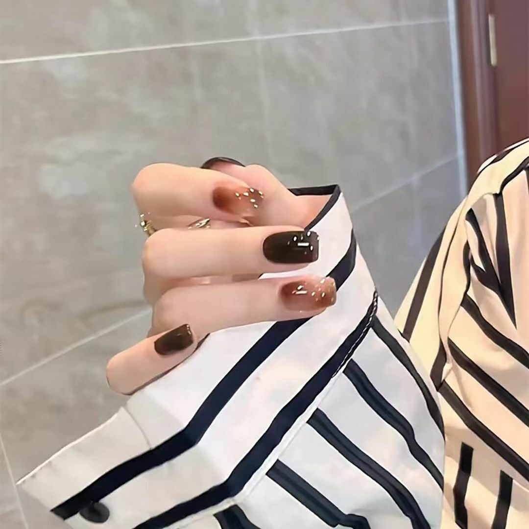 【色:B474】Lwenjing ネイルチップ 付け爪 チップ 3D ネイルチッ コスメ/美容のネイル(ネイルケア)の商品写真