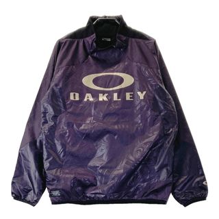 サイズ：M OAKLEY オークリー  モックネックブルゾン 総柄 パープル系 [240101478165] ゴルフウェア メンズ ストスト(ウエア)