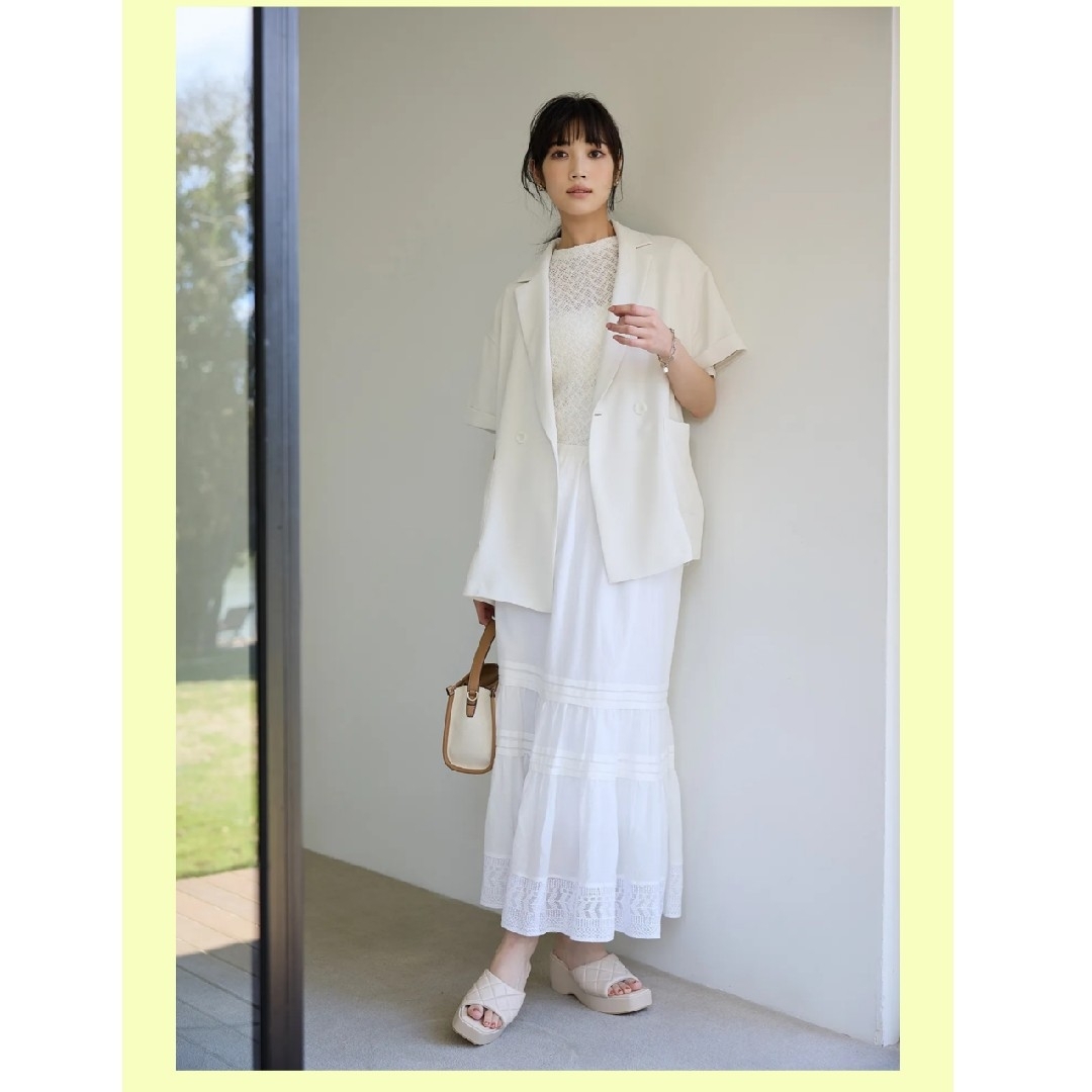 新品　stola.　ストラ　インド刺繍スカート　ブラック　38（М） Stola. - 新品 stola. ストラ インド刺繍スカート ホワイト 38