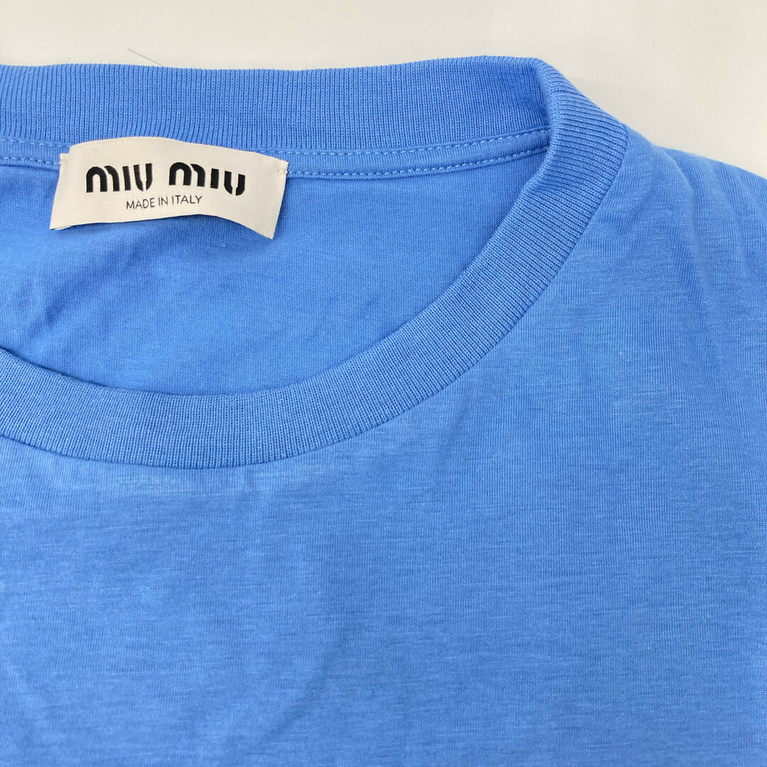【完売必至】ミュウミュウ■ロゴ ポケット付 カットソー MIU MIU - ミュウミュウ MJL044 ロゴ刺繍 ポケット カットソー XLの通販