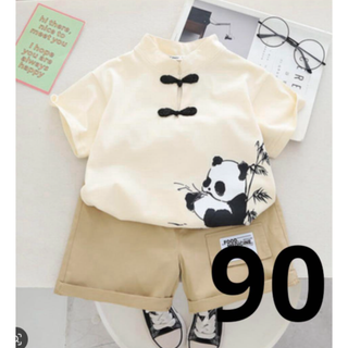 キッズ パンダ Tシャツ パンツ 上下 チャイナ風 90 男の子 女の子 新品(その他)