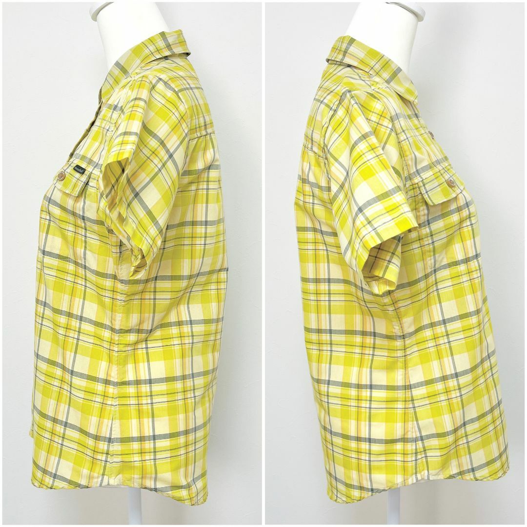 mont bell(モンベル)の◇ mont bell シャツ チェックシャツ 半袖 M ロゴ釦 レディースのトップス(シャツ/ブラウス(半袖/袖なし))の商品写真