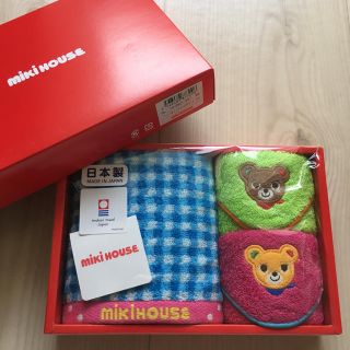 ミキハウス(mikihouse)の【ミキハウス】【新品・未開封】ハンドタオル1枚、ミニタオル2枚セット(ハンカチ)