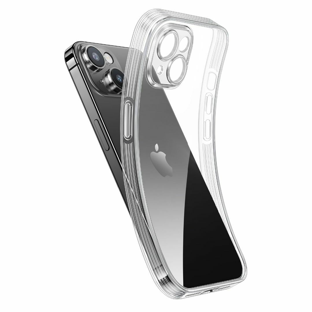 NIMASO ケース iPhone 15用 クリア ケース 透明 ソフト TPU スマホ/家電/カメラのスマホアクセサリー(その他)の商品写真