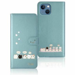 【色:ブルー_サイズ:iPhone 13*6.10"】Qribo iPhone1