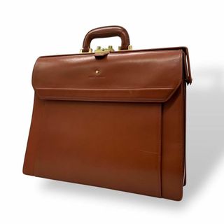 ミラショーン(mila schon)の良品 2193 mila schon ダレスバッグ レザー ブラウン 鍵付き(ビジネスバッグ)