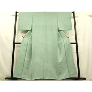 平和屋着物■無地絵羽訪問着　人物風景地紋　白群色　正絹　逸品　DAAR3501zy(着物)