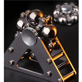 金属製ハンドスピナー 合金 メタリックシルバー 新品 フィジェットトイ EDC(その他)
