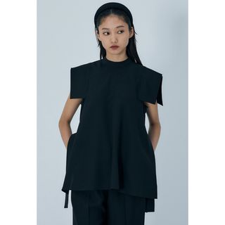 エンフォルド(ENFOLD)の美品ENFOLDWASHABLESQUARESLITP ブラウス(シャツ/ブラウス(半袖/袖なし))
