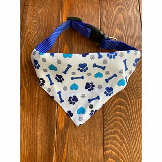 犬用品 バンダナ アクセサリー 青 新品 Lサイズ(犬)