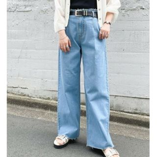 PAGEBOY - 美品　PAGEBOY　ハイウエストライトオンスジーンズ　サックスブルーS