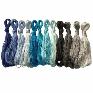 【人気商品】12本 絹糸 光沢きれい 刺しゅう糸 ソーイング糸 手縫い糸 12色(その他)