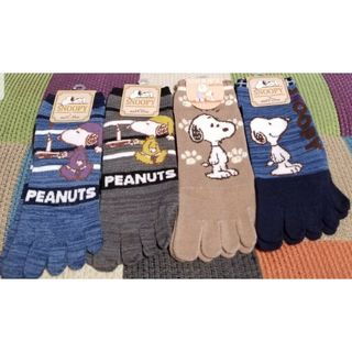 SNOOPY - PEANUT　スヌーピー　23-25cm　５本指ソックス　５本指靴下　４足セット