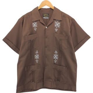 古着 El Vaquero 半袖 オープンカラー メキシカンシャツ キューバシャツ ボックスシャツ メンズXL相当 /eaa557812(シャツ)