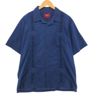 古着 Maximos 半袖 オープンカラー メキシカンシャツ キューバシャツ ボックスシャツ メンズL相当 /eaa560488(シャツ)