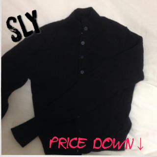 スライ(SLY)の値下げ！ SLY 背中開きカーディガン(カーディガン)