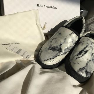 バレンシアガ(Balenciaga)のバレンシアガ マーブル大理石調デザイン スリッポン(スリッポン/モカシン)