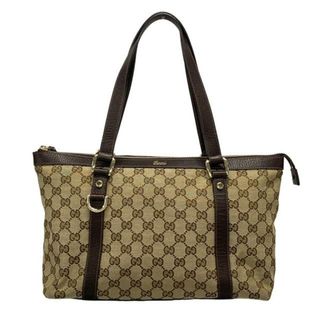 グッチ(GUCCI)のGUCCI(グッチ) ショルダーバッグ アビー,GG柄 141470 ベージュ×ダークブラウン レザー(ショルダーバッグ)
