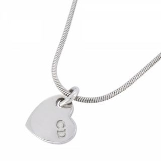 Christian Dior - 【5jfb0455】クリスチャンディオール ネックレス CDロゴ ハートモチーフ メタル シルバー【中古】レディース