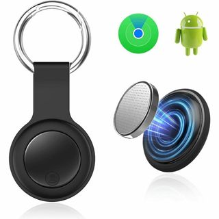 エアタグ 対応 スマートトラッカー GPS タグ 黒(防災関連グッズ)