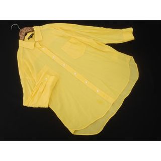 トランスワーク(TRANS WORK)のTRANS WORK トランスワーク ポケット ブラウス シャツ size40/黄 ■◇ レディース(シャツ/ブラウス(長袖/七分))