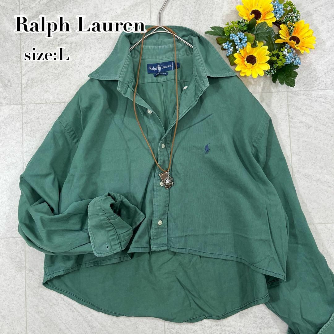 注目ショップ・ブランドのギフト Ralph Lauren ポニー BD 長袖シャツ Lauren】リメイク 【Ralph - トップス