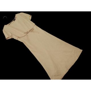 トランスワーク(TRANS WORK)のTRANS WORK トランスワーク ウエスト リボン ワンピース size11AR/ベージュ ■◇ レディース(ロングワンピース/マキシワンピース)
