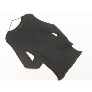トランスワーク(TRANS WORK)のTRANS WORK トランスワーク リブ ニット セーター size44/黒 ■◇ レディース(ニット/セーター)