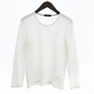 バーバリーブラックレーベル(BURBERRY BLACK LABEL)のバーバリーブラックレーベル Tシャツ 長袖 ワンポイント 白 ホワイト 2(Tシャツ/カットソー(七分/長袖))