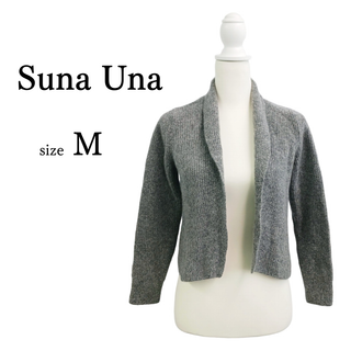 SunaUna - ★ ボレロ レディース 長袖 グレー 灰色 ウール・カシミヤ混 日本製