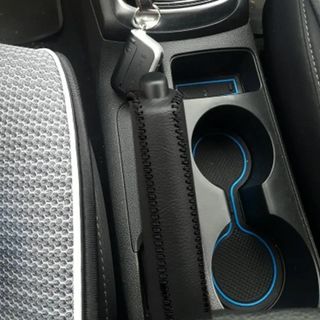 ハンドブレーキカバー ブラックステッチ 黒 サイドブレーキカバー(車内アクセサリ)