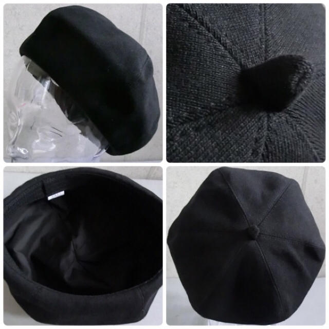 送料込 新品 帽子スウェット ベレー帽 サマー ベレー 春 夏 ブラック レディースの帽子(ハンチング/ベレー帽)の商品写真