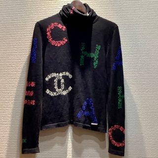 シャネル(CHANEL)のシャネル CHANEL 21年 アイコン ココマーク カシミヤ シルク ニット(ニット/セーター)