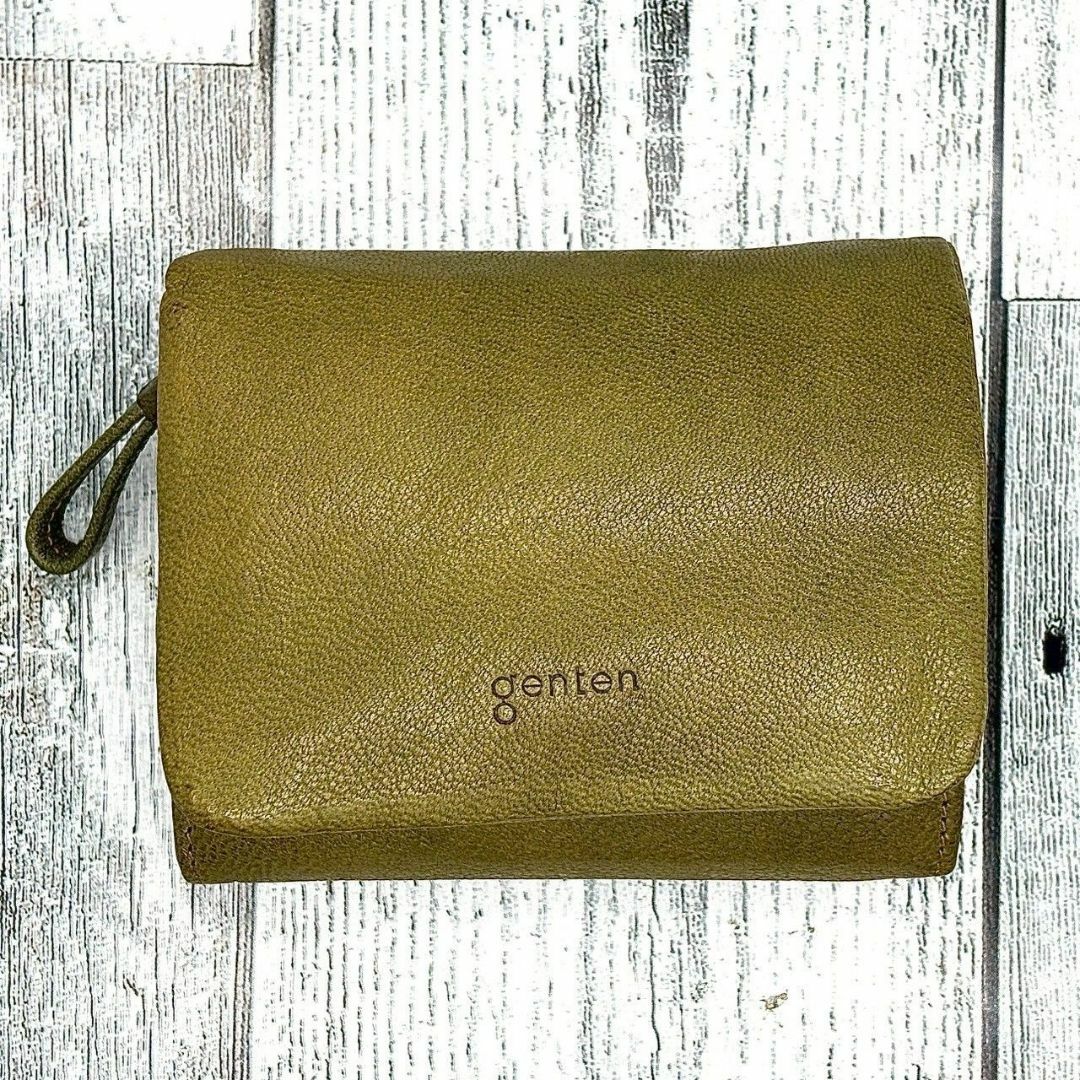 genten(ゲンテン)のgenten 二つ折り財布 ゴートベーシック L字ファスナー 本革  カーキ レディースのファッション小物(財布)の商品写真