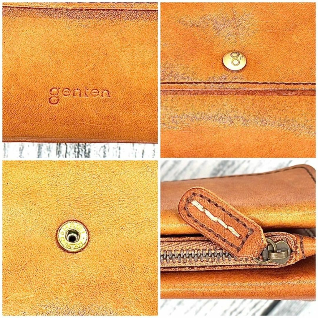 genten(ゲンテン)のgenten ゲンテン 長財布 ダブルフラップ 本革  レザー ブラウン レディースのファッション小物(財布)の商品写真