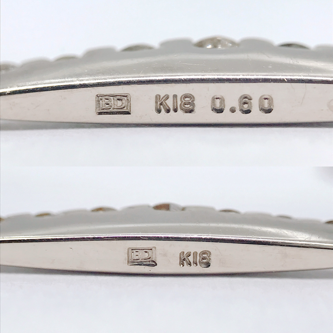 0.60ct カシケイ ネイキッド ダイヤモンド フック ピアス K18 BD レディースのアクセサリー(ピアス)の商品写真