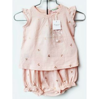 ボンポワン(Bonpoint)のボンポワン 半袖チュニック×ブルマセット 58cm キッズ 女児 ピンク【新品 未使用品】【新入荷!】★(その他)