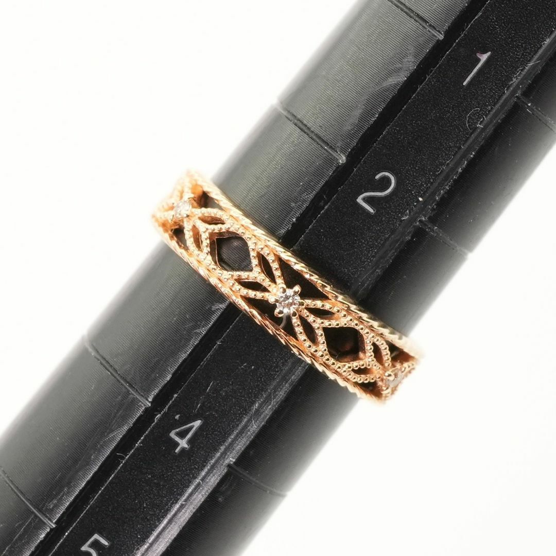 専用☆アガット K10 透かし リング 13号 アイアンワーク 美品 アガット K10 透かし リング 13号 デザイン アイアンワーク 美品