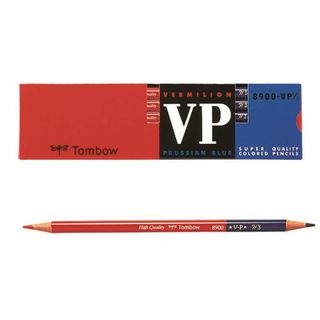 【特価セール】トンボ鉛筆 赤青鉛筆 丸軸 朱藍 (7:3) 1ダース 8900-(その他)