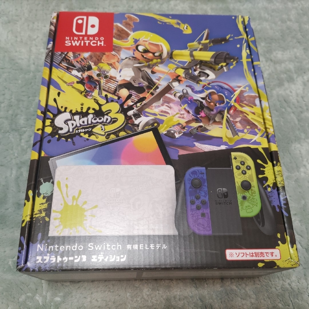 Nintendo Switch(ニンテンドースイッチ)の新品　Nintendo Switch有機ELモデル スプラトゥーン３エディション エンタメ/ホビーのゲームソフト/ゲーム機本体(家庭用ゲーム機本体)の商品写真