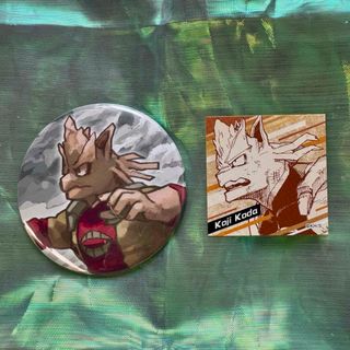 僕のヒーローアカデミア 原画展 コレクション缶バッジ ステッカー 口田甲司(キャラクターグッズ)