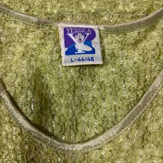 ロキエ(Lochie)の古着　黄緑　レース　Tシャツ(Tシャツ(半袖/袖なし))