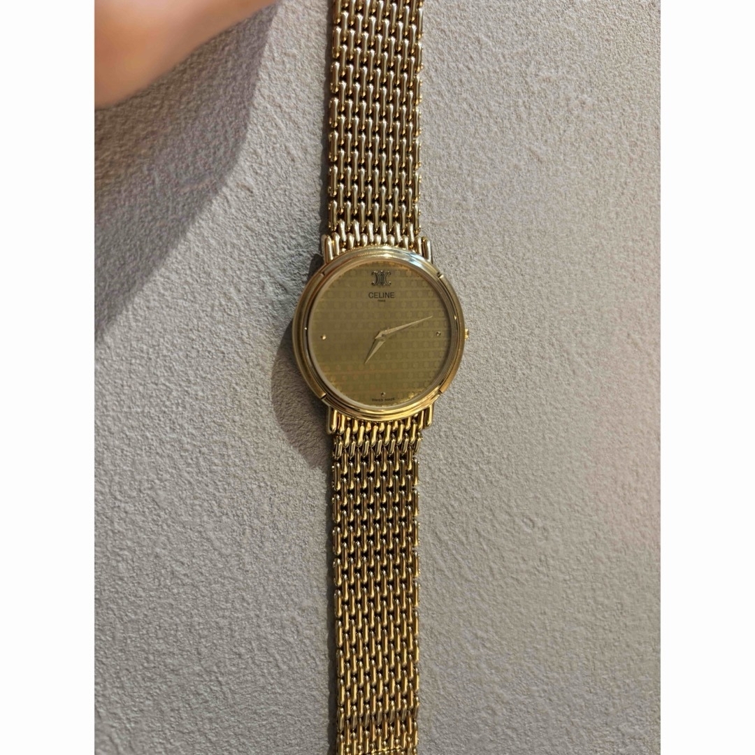CELINE(セリーヌ)の【新品電池】CELINE D2901-2/動作良好 人気モデル マカダム柄 レディースのファッション小物(腕時計)の商品写真